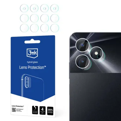 Produktbild von 3mk Hybridglas Lens Protection für Realme Note 50 Kamera Objektiv Kameralinse 0,16mm 6H (4 Stück)