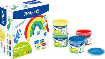Produktbild von Pelikan Fingermalfarbe Basisfarben 4er Set