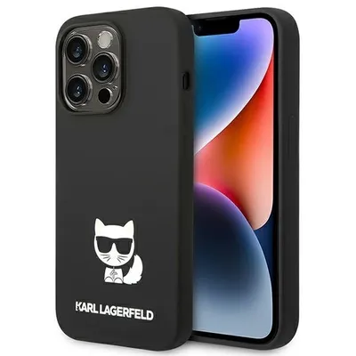 Image de Karl Lagerfeld Klhcp14Lslctbk Iphone 14 Pro 6.1 Hardcase Noir/Noir Silicone Choupette Body