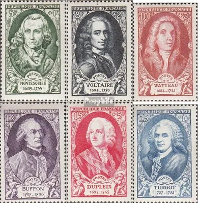 Produktbild von Briefmarken Frankreich 1949 Mi 871-876 (kompl.Ausg.) postfrisch Persönlichkeiten