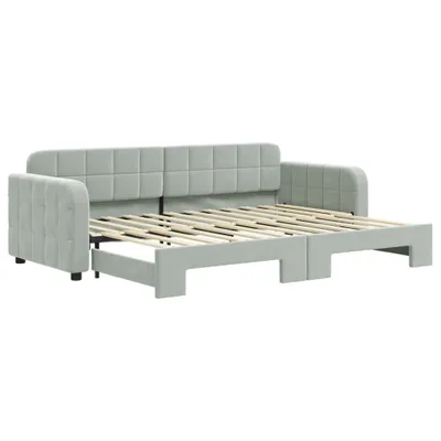 Obrázok produktu pre vidaXL Rozkladacia posteľ Light Grey 80x200 cm Velvet