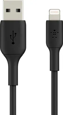 Produktbild von Belkin CAA001BT1MBK, 1 m, Lightning, USB A, Männlich, Männlich, Schwarz