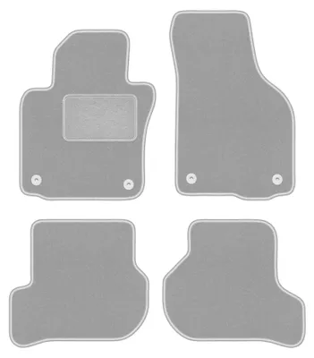 Obrázok produktu pre Velúrové autokoberce pre: Volkswagen Golf VI 2009-2013 (hatchback/kombi) – sada 4 ks, sivé, na mieru – Wielganizator OSLO