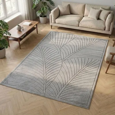 Image de Carpetsale24 Tapis d’Extérieur Design Boho Moderne Effet 3D Résistant aux UV Idéal pour Terrasse Salon et Cuisine, Taille: 140x200 cm