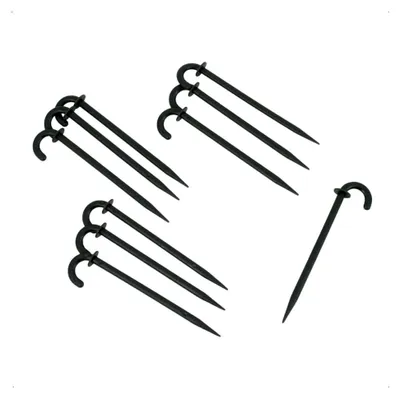 Produktbild von Erdanker aus Kunststoff (10 Stück, Dunkelgrün), Länge: 13,5 cm, witterungsbeständig, für Gartenfolie