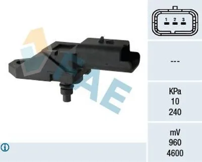 Produktbild von FAE 15046 Ladedrucksensor für FORD Fiesta Mk6 Schrägheck (JA8, JR8) Saugrohr