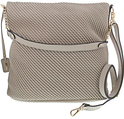 Produktbild von Rieker Damen Schultertasche Kordelstruktur Kettendetail H1331, Farbe:Beige