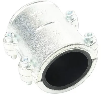 Image de Collier d'étanchéité Collier de réparation 1.1/2" DN40 47,9 - 48,8 mm Fonte malléable Collier de réparation pour tuyaux en plastique et en métal Raccord de serrage FI avec caoutchouc EPDM