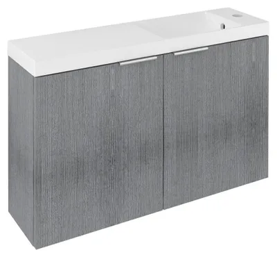 Productafbeelding van Sapho LATUS X onderkast met wastafel, 80x54,5x22 cm, eikenhout look