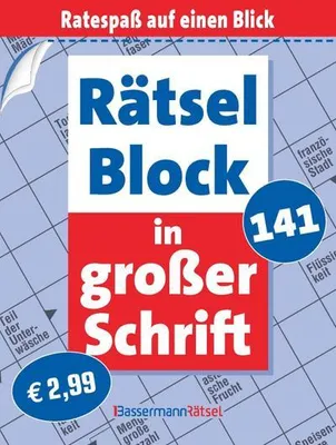 Produktbild von Rätselblock in großer Schrift 141