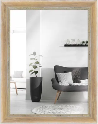 Produktbild von MendeFrames H640 Wandspiegel Shabby-Chic braun 70x100 cm