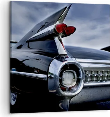 Produktbild von Bild auf Leinwand - Leinwandbild - Auto Retro Himmel - 60x60cm - Wand Bild - Wanddeko - Wandbilder - Leinwanddruck - Bilder - Kunstdruck - Wanddekoration - Leinwand bilder - Wandkunst - AC60x60-0159