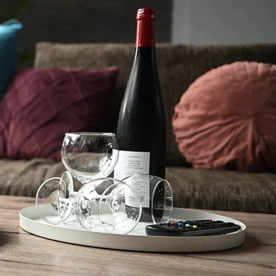 Immagine prodotto di Omgoods - Vassoio decorativo in metallo, diametro 30 cm, ideale per la decorazione della tavola