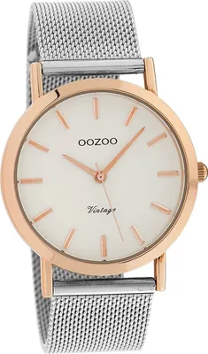Obrázok produktu pre Oozoo kovové dámske hodinky matné analógové quartzové hodinky náramok strieborné Hodinky D2UOC9991A