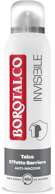 Produktbild von 6x Borotalco invisible Graues unsichtbares Deo-Spray, alkoholfreie Formel mit Talkum-Barriere-Effekt, klassisches 48-Stunden-Parfüm 150 ml + Italian Gourmet Polpa 400g