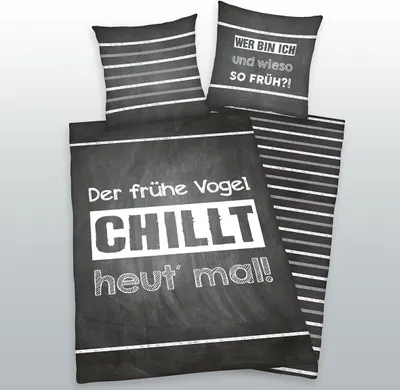Produktbild von Sprüche Bettwäsche