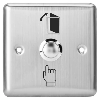 Image de Bouton de déclenchement, bouton de sortie, contacteur de porte 12VDC / 24VDC, sortie NC-COM, acier inoxydable