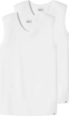 Produktbild von Schiesser 2er Pack Long Life Baumwolle Unterhemd / Tanktop Ein maskulines, bequemes Wäsche-Basic in bester Schiesser-Qualität, Kleines Serien-Logo am Saum, Reduzierte Pilling-Bildung und glatte gleichmäßige Oberfläche