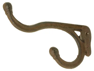 Produktbild von B&S Wandgarderobe Gusseisen Antik Rostlook Haken 16 cm