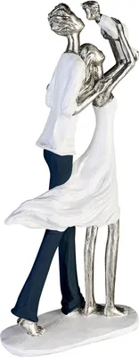 A decorative sculpture of a family.