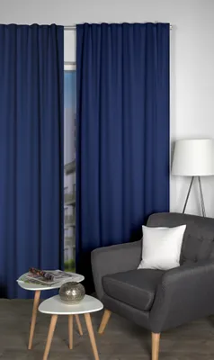 Verdunklungsvorhang Samt blickdicht 140x245 cm blau 1 Stück