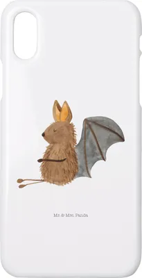 Produktbild von Mr. & Mrs. Panda Iphone 10 Handyhülle Fledermaus Sitzen - Weiß - Geschenk, X, Lustige Sprüche, Motivation, Handy, Hülle, Fledermäuse, Entspannen, Cover