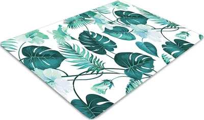 Produktbild von Stuhlunterlage Bürostuhlunterlage 120 cm x 90 cm Bodenmatte Bürostuhlunterlage - Tropische Blätter