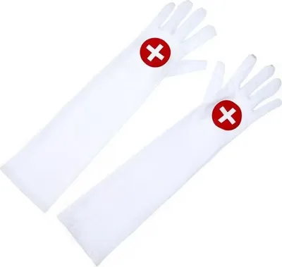 Immagine prodotto di Seducente eleganza - Guanti da infermiera, 25 cm - L'accessorio perfetto per il vostro costume