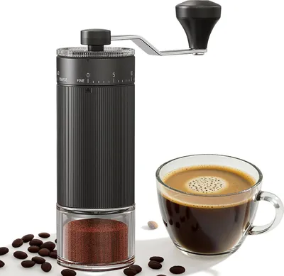 Produktbild von MODFU Handkaffeemühlen, Keramikmahlwerk, Einstellbares Mahlgrad, Handbetrieb, Kaffeemühle, Manuelle Kaffeemühle, Kaffeebohnen, Hand Grinder, Barista, Kaffeezubehör