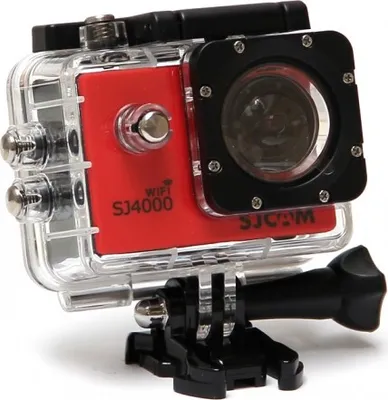 Zdjęcie produktu dla Kamera Sportowa Sjcam Sj4000 Wifi Czerwona 4K/30Fps Wodoodporna Akcesoria