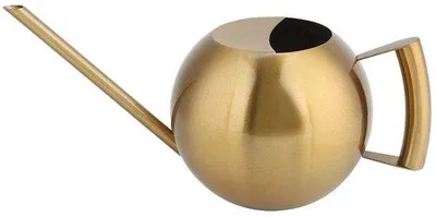 Zdjęcie produktu dla Konewka Famanu ze stali nierdzewnej - 1000 ml - Wielokrotnego użytku - Idealna do kwiatów i roślin - Elegancki design
