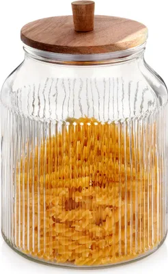 Zdjęcie produktu dla Pojemnik na produkty sypkie szklany z pokrywką i uszczelką 3 l