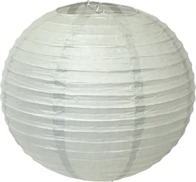 Produktbild von 10 Lampions 30cm SET, Farbauswahl:hell silber / grau 012H