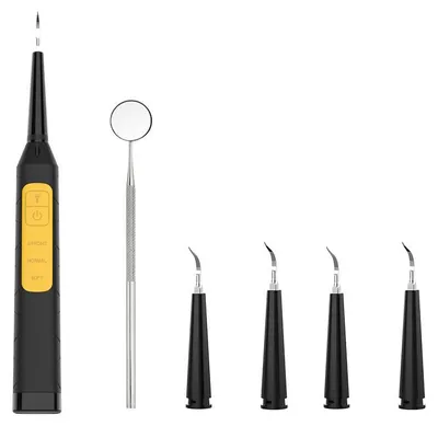Produktbild von Elektrischer Zahnsteinentferner, Zahnreinigungsgerät mit LED Licht und 3 Modi, USB wiederaufladbar mit 4 Aufsätzen aus Edelstahl für Mundpflege