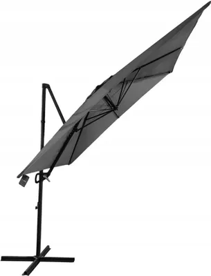 Zdjęcie produktu dla Duży składany parasol ogrodowy SEATTLE 250 cm szary