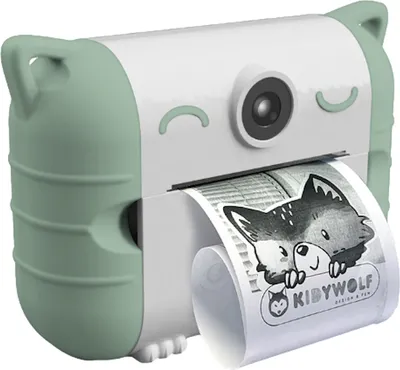 Produktbild von KIDYWOLF Kidyprint, Digitalkamera für Kinder, Grün, Weiß