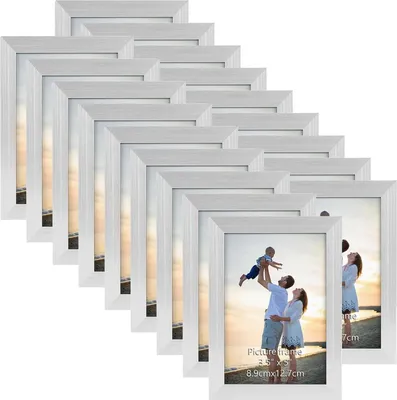 Produktbild von 18er Set Bilderrahmen 9x13 cm Silber - Wand Tisch Collagen Galeriewand