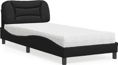 Produktbild von vidaXL Bett mit Matratze "Hvar" Schwarz 90x200 cm Kunstleder