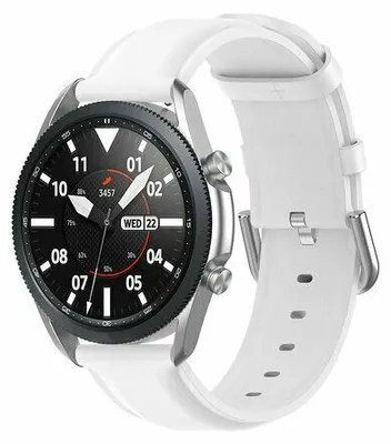 Produktbild von By Qubix passend für Garmin Venu 2 & 3 - Classic Lederarmband - Weiß