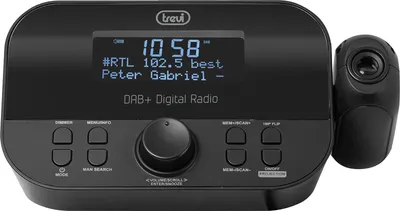Immagine prodotto di Trevi RC 85D8 DAB Sveglia elettronica radiocontrollata Proiezione dell'ora SOLO CON ALIMENTAZIONE!!!