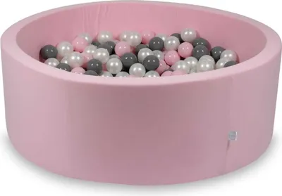 Zdjęcie produktu dla Basen z piłeczkami 110x40cm różowy - Z 500 piłeczkami / masa perłowa, szary, baby pink