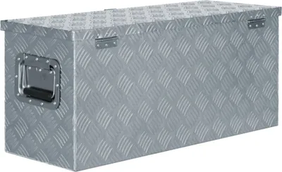 Produktbild von vidaXL Aluminiumkiste 80×30×35 cm Silbern