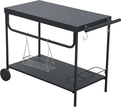 Produktbild von LECO Grill-Serviertisch ca. L 100 x B 47 x H 73 cm, fahrbar, Farbe Anthrazit