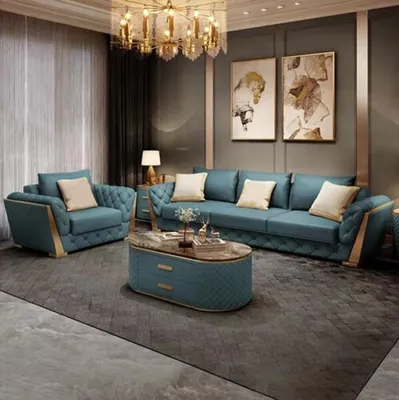 Produktbild von Sofa 3 Sitzer Wohnlandschaft Sofas Couch Polster Garnitur Stoff Leder Modern