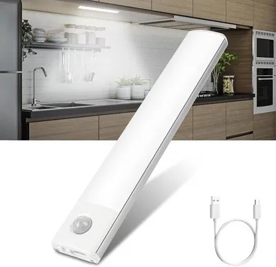 Obrázek produktu pro LED senzory pohybu – osvětlení pod skříňku – osvětlení skříněk – 3 barvy, stmívatelné, senzor – 20 cm – bílá barva