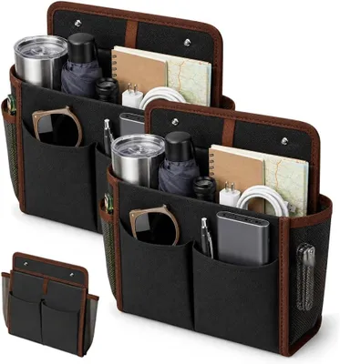 Productafbeelding van Deurorganizer - Set van 2 - Hangend - Camper - Camping - Organizer - Zelfklevend - Opvouwbare schoenorganizer - Keuken
