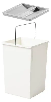 Produktbild von Hailo Inneneimer 1045119 weiß 15 Liter 220 x 230 x 350 mm mit Deckel