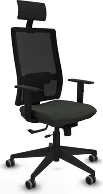 Image de Chaise de bureau avec appui-tête Piqueras y Crespo 1D066G1 Noir