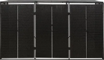 Obrázok produktu pre vidaXL Box na 3 tony čierny 207x80x117 cm Poly ratan