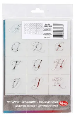 Produktbild von Creativ Company Schablonen Bastelset Buchstaben und Zahlen transparent